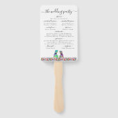 Dinosaur Two Grooms Gay Wedding Ceremony Handwaaier (Achterkant)