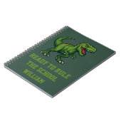 Dinosaur Tyrannosaurus Rex citaat Notitieboek (Linkerzijde)