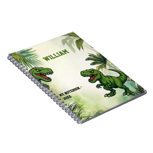 Dinosaur Tyrannosaurus Rex oerwoud Notitieboek (Rechterzijde)