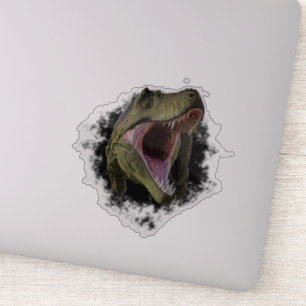 Dinosaur Tyrannosaurus T-rex Hole Rip Sticker