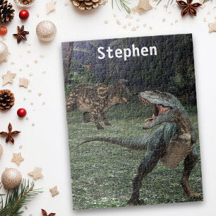 Dinosaur Tyrannosaurus T-rex, op maat gemaakt voor Legpuzzel