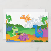 Dinosaur Uitnodiging - Kinderen van Birthday (Achterkant)