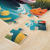 Dinosaur Vacation Trouble 30 Large Pieces on a  Legpuzzel (Zijkant)