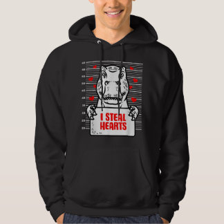 Dinosaur Valentijnsdag Kinder I Steal Hearts T-Rex Hoodie