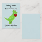 Dinosaur Valentines Cartes de Jour à distribuer au (Devant / Derrière)