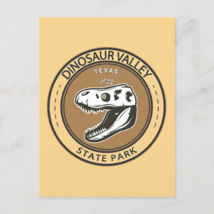Dinosaur Valley State Park Texas Badge Briefkaart