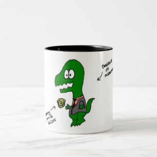 Dinosaur van Achievement Tweekleurige Koffiemok