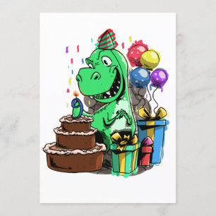 Dinosaur verjaardag voor een 9-jarige T Rex Kaart