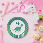 Dinosaur verjaardagsfeestje paper bord (Feest)