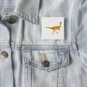 Dinosaur Vierkante Button 5,1 Cm (In situ)