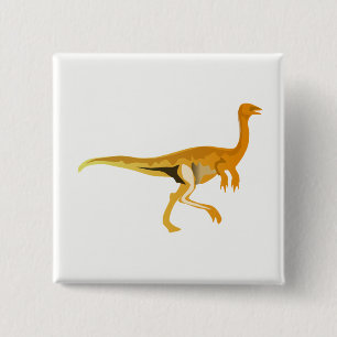 Dinosaur Vierkante Button 5,1 Cm