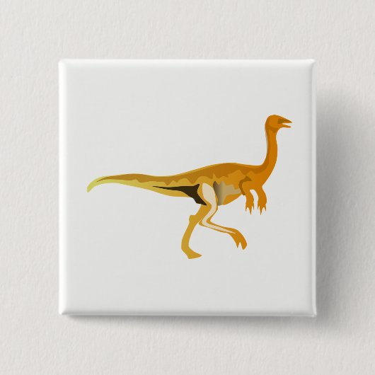 Dinosaur Vierkante Button 5,1 Cm (Voorkant)