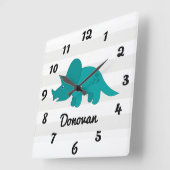 Dinosaur Vierkante Klok (Hoek)