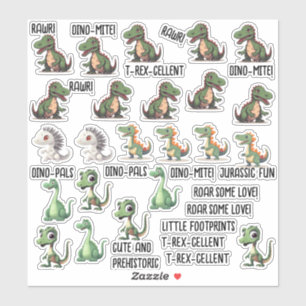 Dinosaur vinylSticker, op maat gesneden Sticker