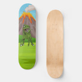 Dinosaur Volcano Prehistorische Era Skateboard (Voorkant)