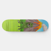 Dinosaur Volcano Prehistorische Era Skateboard (Horizontaal)