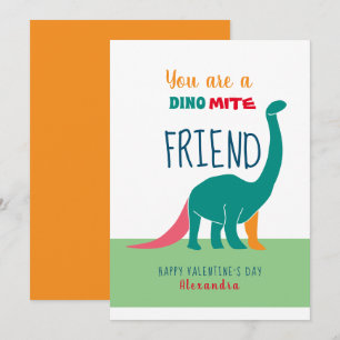 Dinosaur Vriend Valentijnsdag Feestdagenkaart