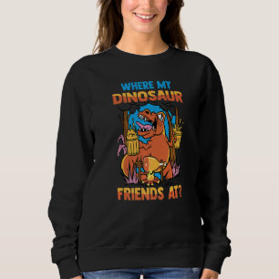 Dinosaur waar mijn dinosaurus op bier bevriend is trui