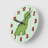 Dinosaur Wall Clock Ronde Klok (Hoek)
