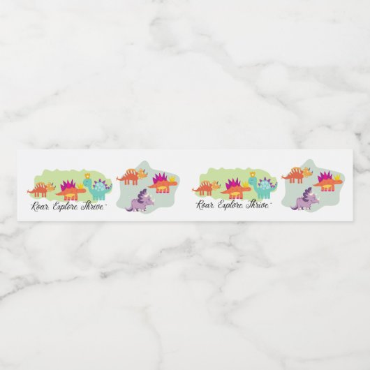 Dinosaur Waterfles Etiket (Enkel label)