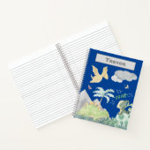 Dinosaur Waterverf Blue Notitieboek (Binnen)