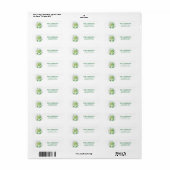 Dinosaur Waterverf Return Address Label (Full Sheet)