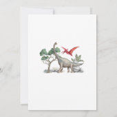 Dinosaur waterverf stomp chomp roar verjaardagsdee kaart (Achterkant)