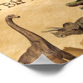Dinosaur welkomstteken poster (Hoek)