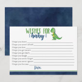 Dinosaur wenst Baby Notitiekaartje (Voorkant / Achterkant)