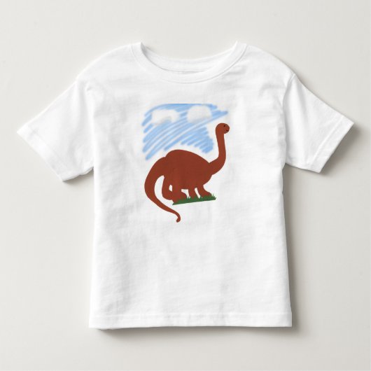 Dinosaur Whimsical Cartoon Art Kinder Shirts (Voorkant)