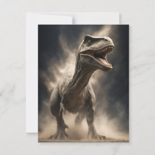 Dinosaur Wild Animal Elegant Dramatische Portretku Notitiekaartje