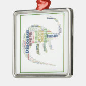 Dinosaur Word Art Metalen Ornament (Links)