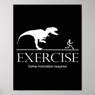 Dinosaur Workout Fun Gifts Store Co. Oefening Moti Poster