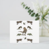 Dinosaur wrapppapier briefkaart (Staand voorkant)