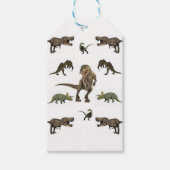 Dinosaur wrapppapier cadeaulabel (Voorkant)