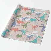Dinosaur Wrapppapier Cadeaupapier (Uitgerold)