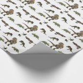 Dinosaur wrapppapier cadeaupapier (Hoek)