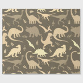 Dinosaur wrapppapier cadeaupapier (Vlak)