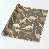 Dinosaur wrapppapier cadeaupapier (Uitgerold)