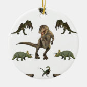 Dinosaur wrapppapier keramisch ornament (Voorkant)