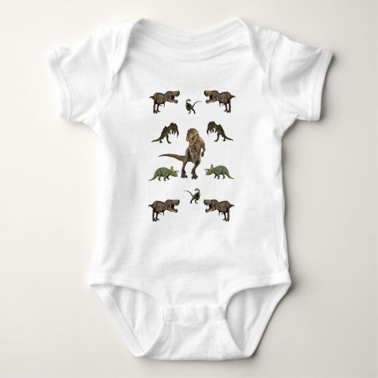 Dinosaur wrapppapier romper (Voorkant)
