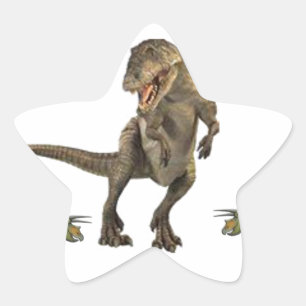 Dinosaur wrapppapier ster sticker