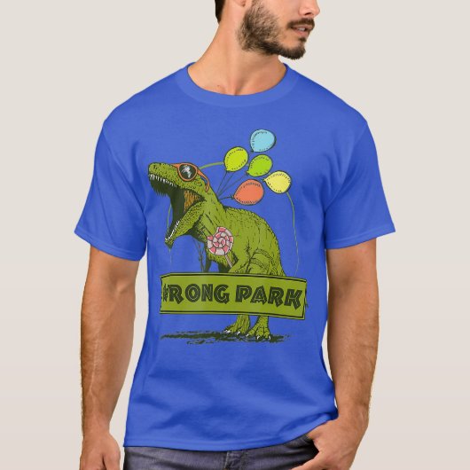 Dinosaur Wrong Park Grappige T-Rex T-shirt (Voorkant)