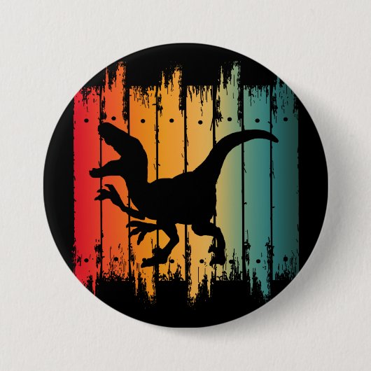 DINOSAUR ZONSONDERGANG 2 RONDE BUTTON 7,6 CM (Voorkant)