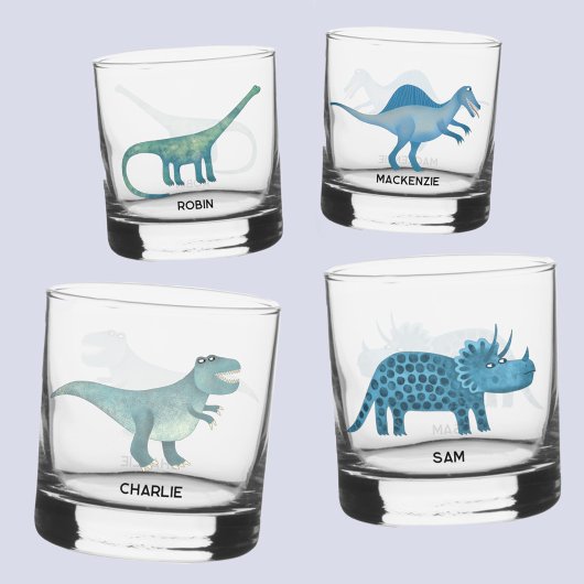 Dinosaure amusant verre personnalisé