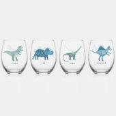 Dinosaure amusant verre personnalisé (Recto)