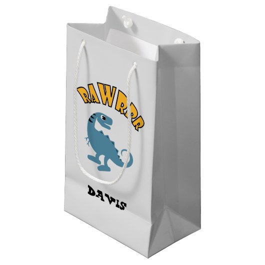 Dinosaure bébé design - Sac cadeau - Petit (Devant Angle)