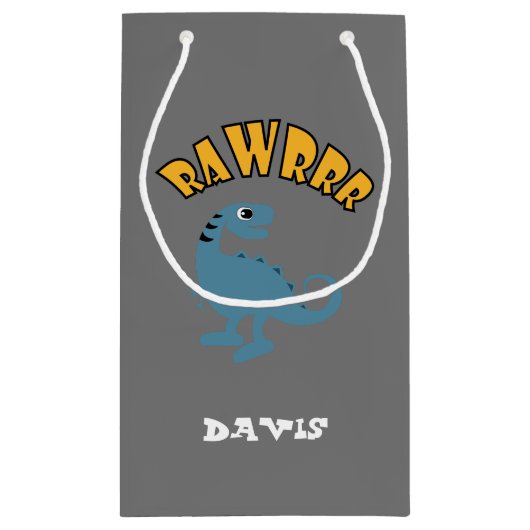 Dinosaure bébé design - Sac cadeau - Petit (Dos)