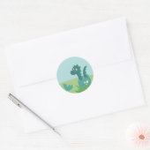 Dinosaure bébé en autocollant d'oeuf. (Enveloppe)