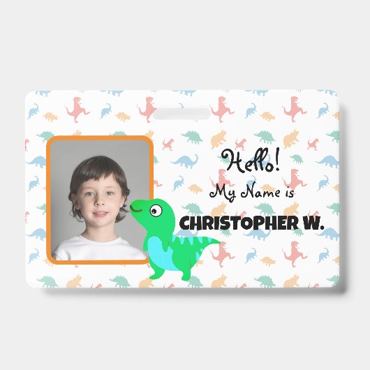 Dinosaure Bébé T-Rex Badges pour enfants (Avant)